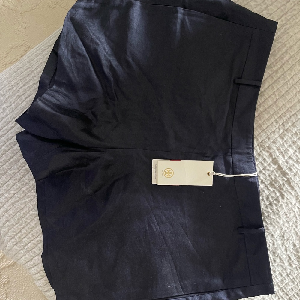 New with tags Tory Burch dark blue shorts size 8 retail $250